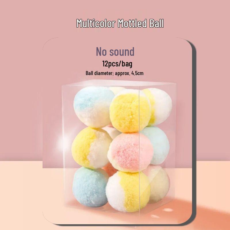 Silent 4cm Pom-Pom Cat Toy Ball – Eco-Friendly and Quiet