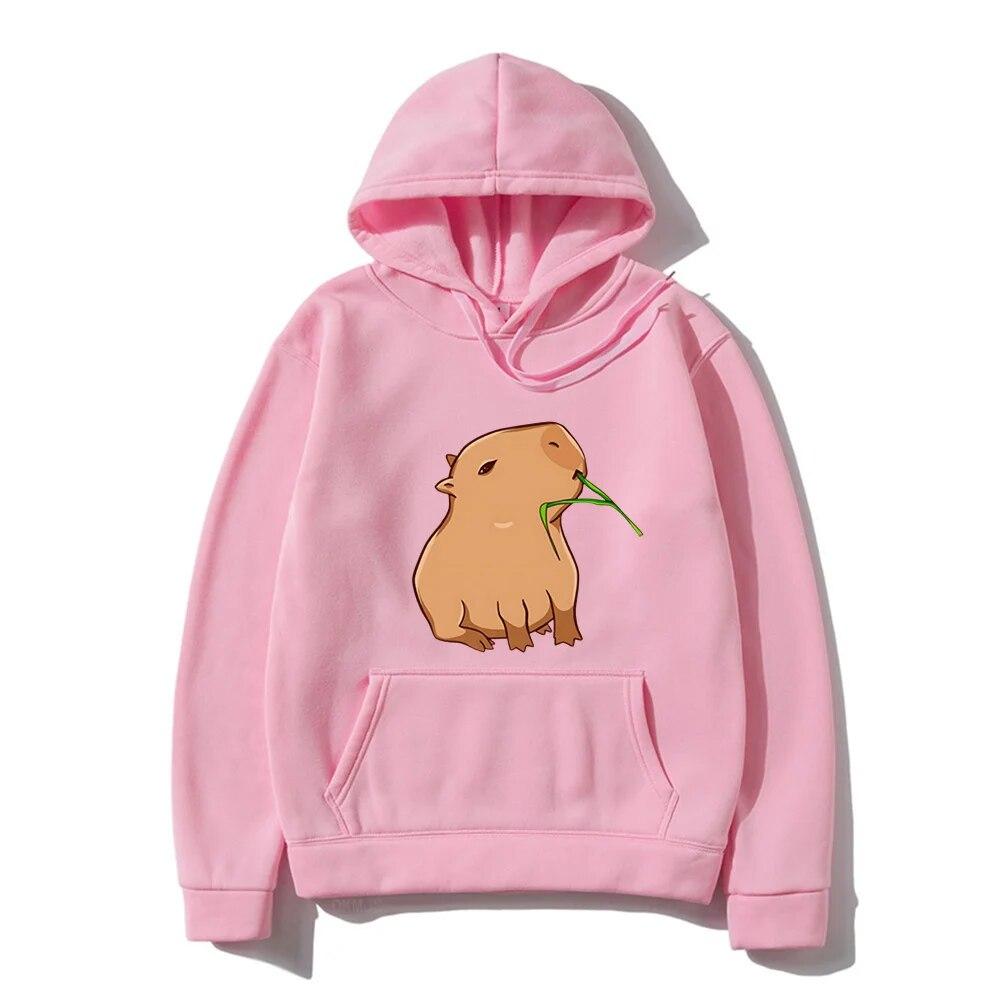 Funny Capybara Print Unisex's Hoodies Kawaii Cartoon Tops Sweatshirt for Girls Unisex Fashion Harajuku Graphic Hooded Pullovers