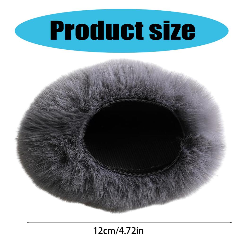 Furry Microphone Muff Windproof Sleeve Windscreen For Most USB Mics Noise Cancelling for Crisp Recordings