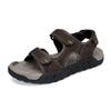 Fashion New Summer Men Sandals Genuine Leather Summer Casual Shoes Outdoor Male Beach Shoes Open-toe Roman Shoes Sandals Plus Size 36-47