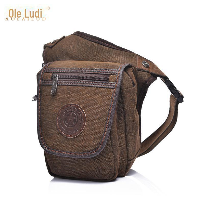 2024 Men's Retro Canvas Messenger Bag - Trendy, Wear-Resistant, Vertical Zipper Design