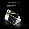 Triangular Prism Scratch Resistant Optical Glass Spectrum Reflection Tool for School Teaching Travel Photography
