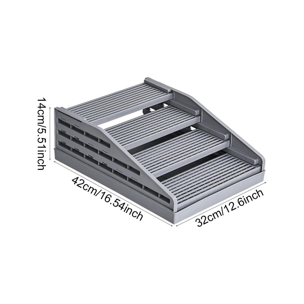 Premium Cat Litter Box Step Detachable 4 Steps Ramp with Filter Function Double Layer for Cat Litter Control