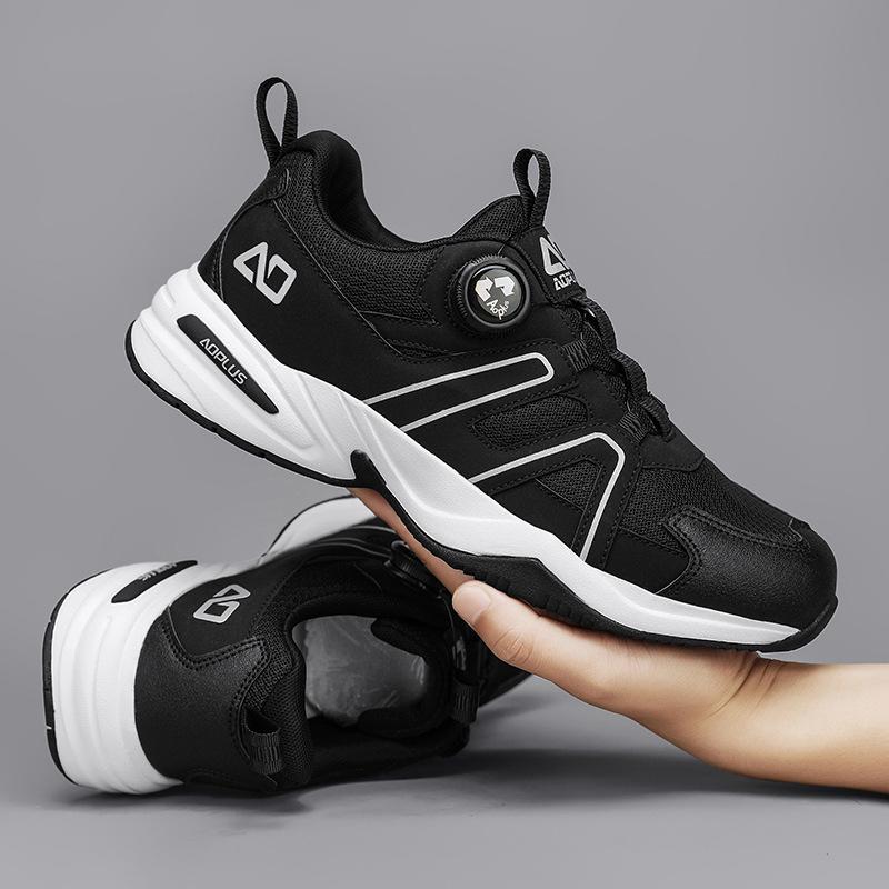 Side rotating button non-slip and wear-resistant outdoor hiking shoes lightweight cushioning low-top sports and leisure shoes