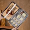 The Whole Set of Tea Sets Is Portable, Kung Fu Ru Kiln Ancient Rhyme Set, with Tea Tray, Outdoor Ceramic Express Cup, Company Business Gifts