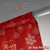 2D Flat Printing  JIT 2pcs   Curtains (Without Rod) Festive Wonderland(1) Popular Window Curtain Fabric Curtains Versatile All