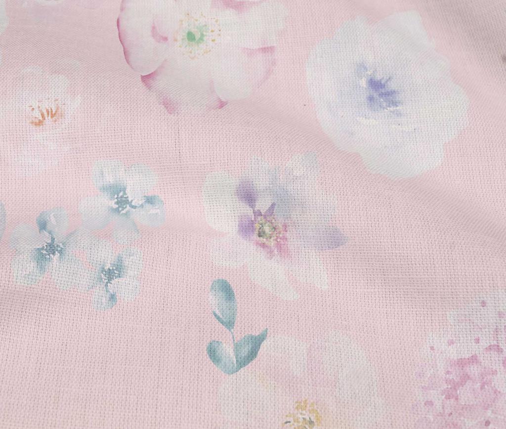 oneOone Baumwoll-Flex-Stoff Blumen Aquarell-Druck Stoff Meterware 40 Zoll