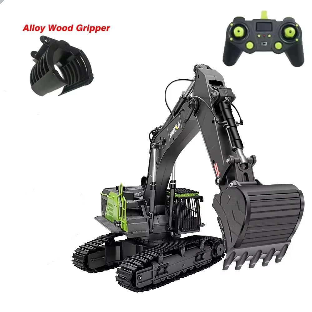 1/14 HUINA 1593 582 RC Excavator Dumper Truck Crawler Alloy Tractor Loader 2.4G Radio Controlled Car Engineering Toy for Boy