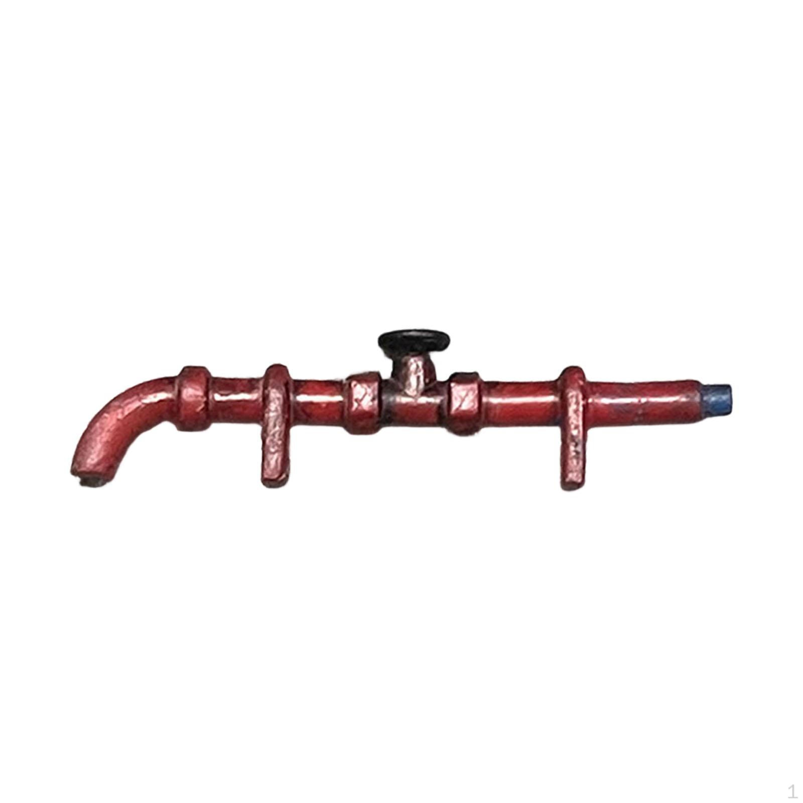 

1/64 Scale Miniature Water Pipe Photo Prop for Dollhouse, Micro-decoration, Ornament, Stage красный