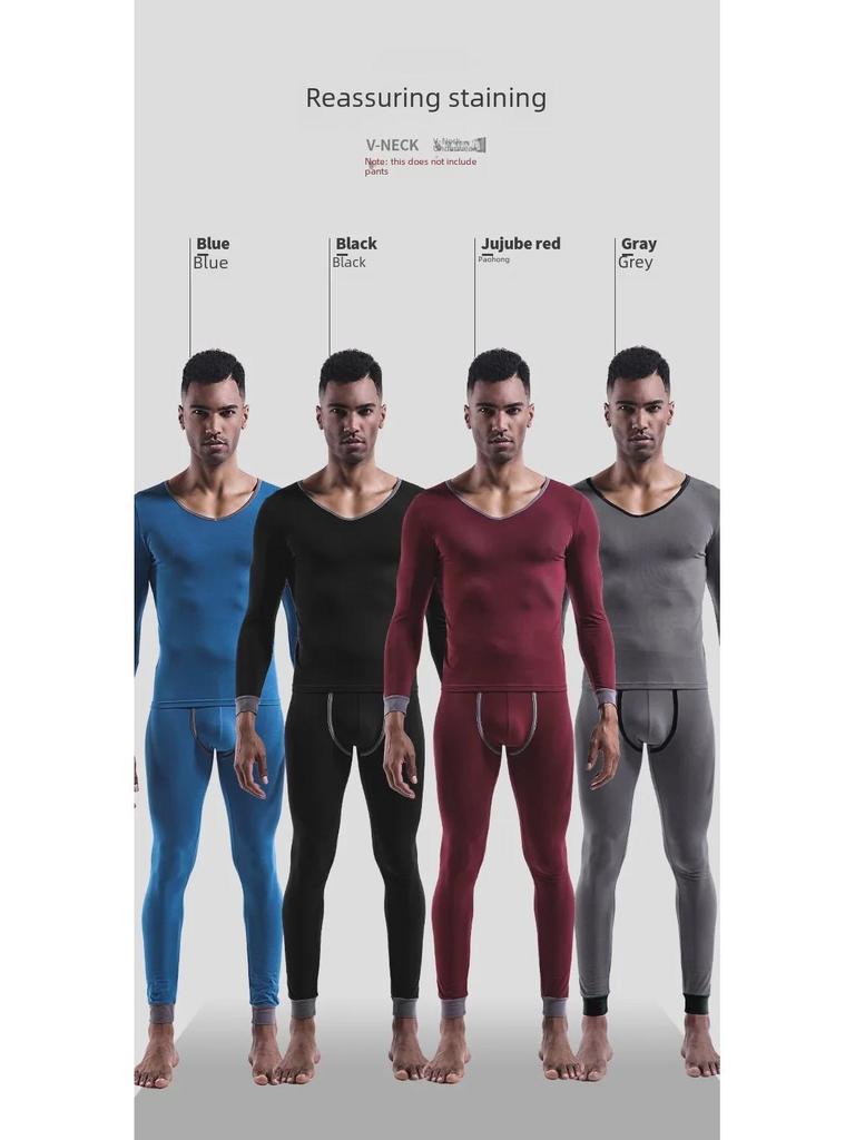 Men's V-Neck Thin Cotton Sweater - Slim, Warm Long-Sleeve Top for Autumn