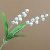 10pcs/lot Simulation Flowers Plastic Lily of The Valley Wedding Bride's Bouquet Artificial White Flower Home Table Decoration