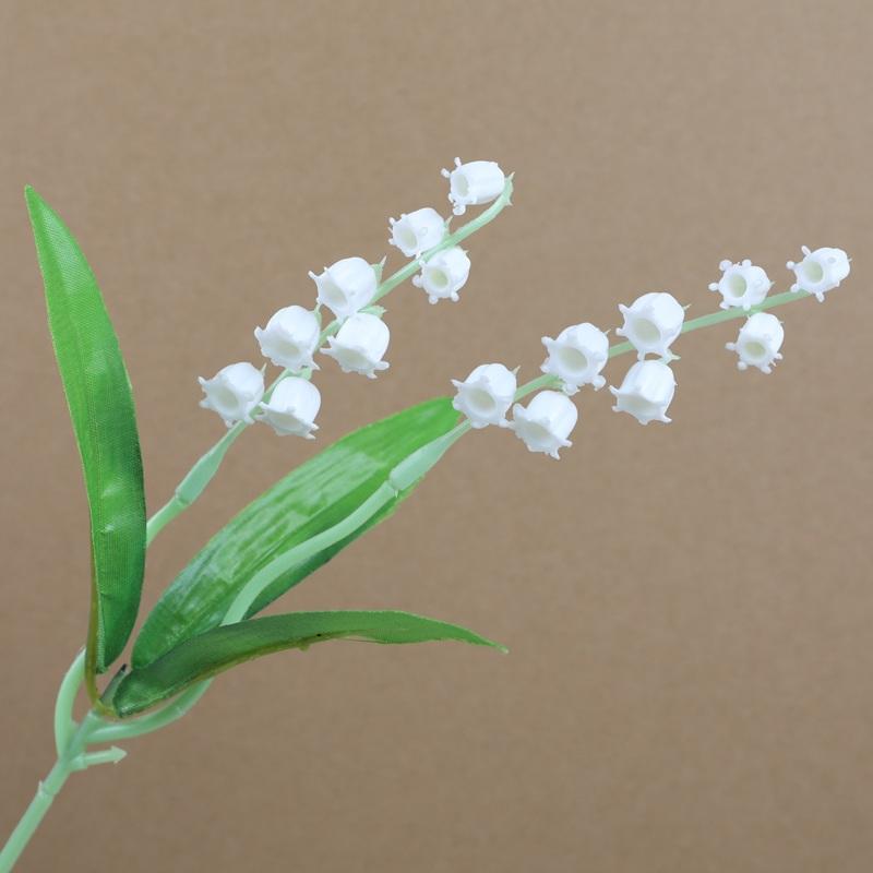 10pcs/lot Simulation Flowers Plastic Lily of The Valley Wedding Bride's Bouquet Artificial White Flower Home Table Decoration