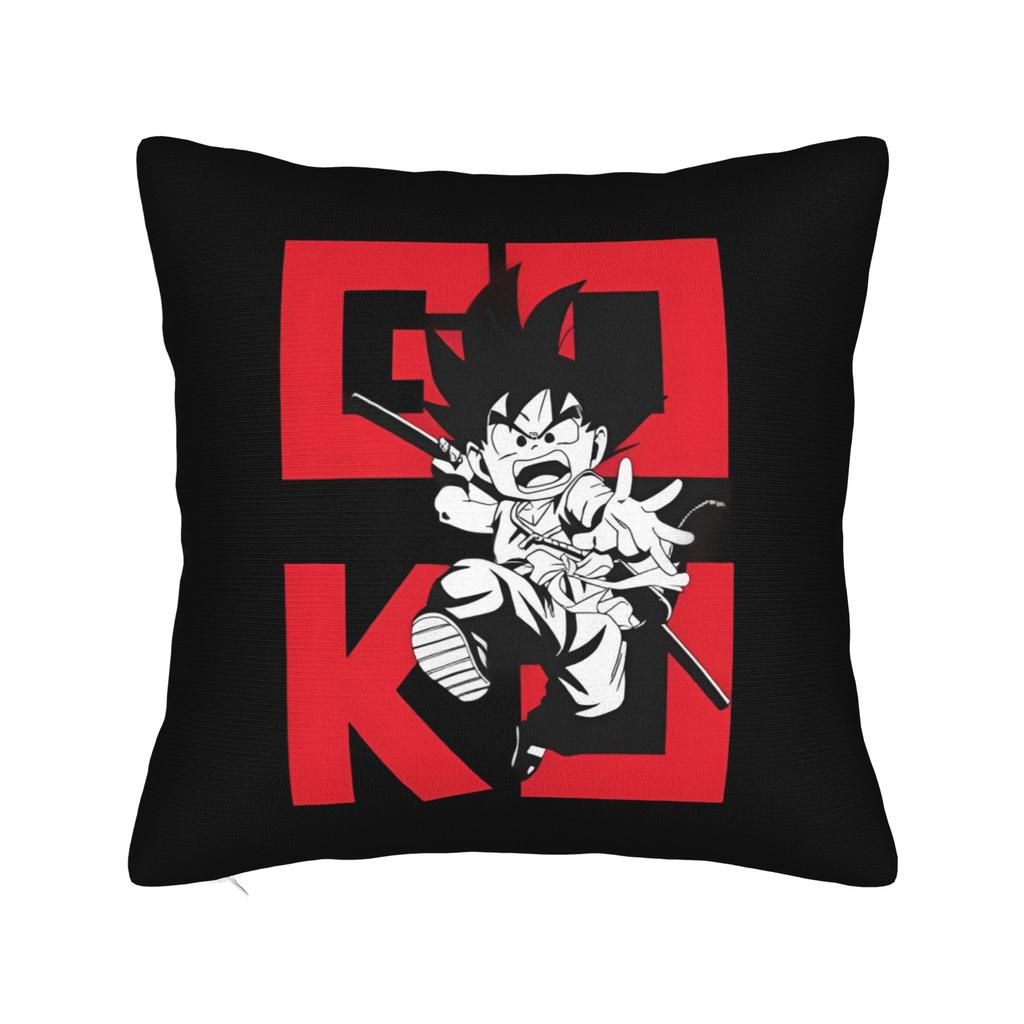 Dbz Goku Throw Pillow Cover Polyester Throw Pillow Cute Chibi Custom Pillowcover Home Decor