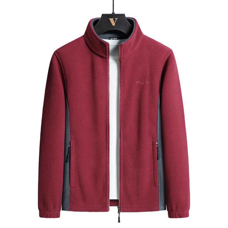 Men's Plus Size Lamb Fleece Jacket - Warm Polar Fleece for Autumn & Winter