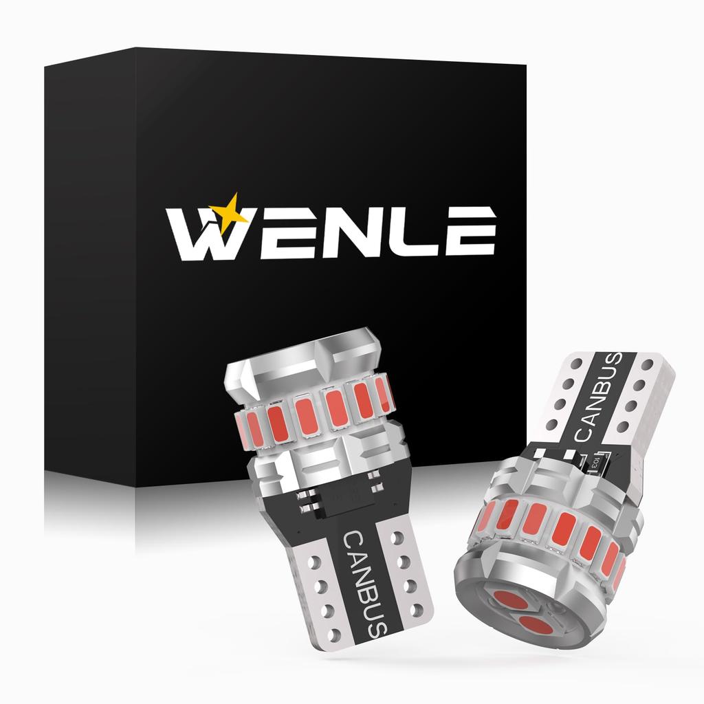 WENLE T10 LED Bulb, Red, 800K, Explosive Light, License Lamp, Position, Tail Lamp, Corner