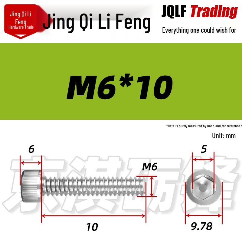 201 Stainless Steel Hex Socket Head Cap Screws M3-M27, Fully Threaded