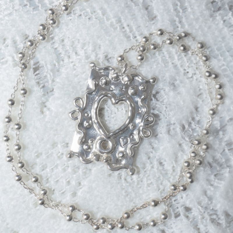 LOASI Melted Heart Frame Necklace