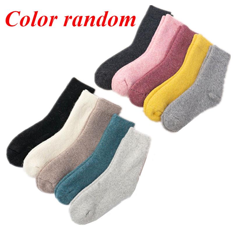 

5 пар зимних теплых женских шерстяных носков, супер толстые, прочные, защищающие от холода, плюшевые, толстые, махровые носки для снега 5 pairs разноцветный