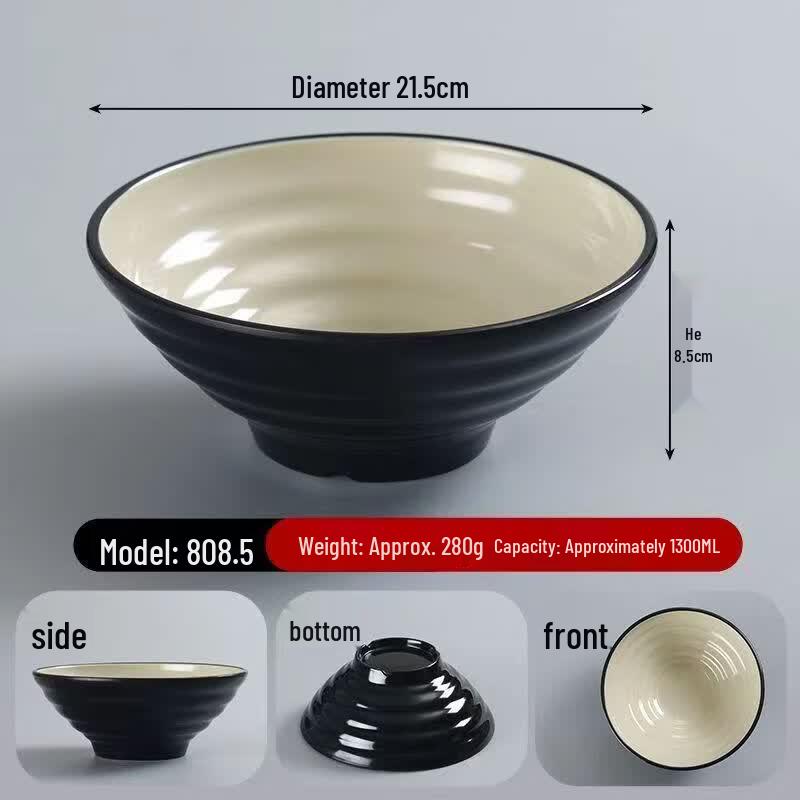 A5 Food-Grade Melamine Threaded Soup Noodle Bowl
