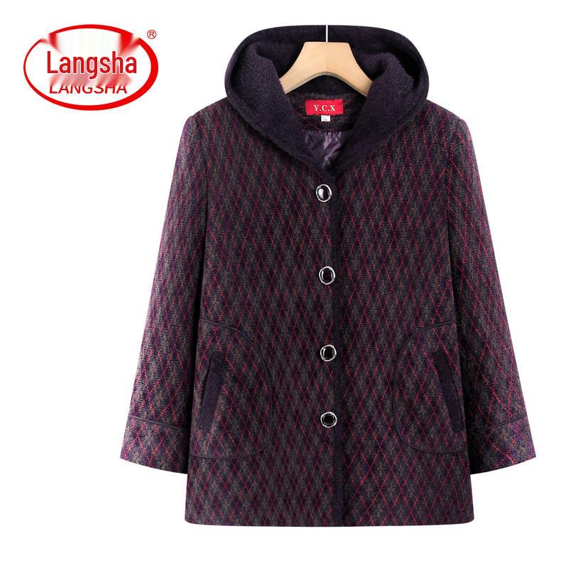 LangSha Women s Hooded Winter Padded Coat 3XL