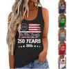 Womens Spring Tops Casual Sleeveless Summer Shirts for Women 250 Years Print Womens Summer Tops Dressy Casual Tank Top