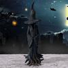 Retro Style Halloween Witch Statue Black Resin Ghost Witch Sculpture Gothic Dark Fantasy Witch Figurine Gifts Home Office Decor