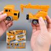 Children's Magnetic Deformation Engineering Car Assembly Toys Excavator Mixer Truck Combination Transform Robot Toy Children Gif