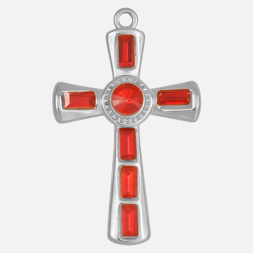 Strass-Accessoires Religiöse Christus-Edelstahl-Anhänger Für Schmuckherstellung Zubehör Kreuz-Anhänger Handgefertigtes Material