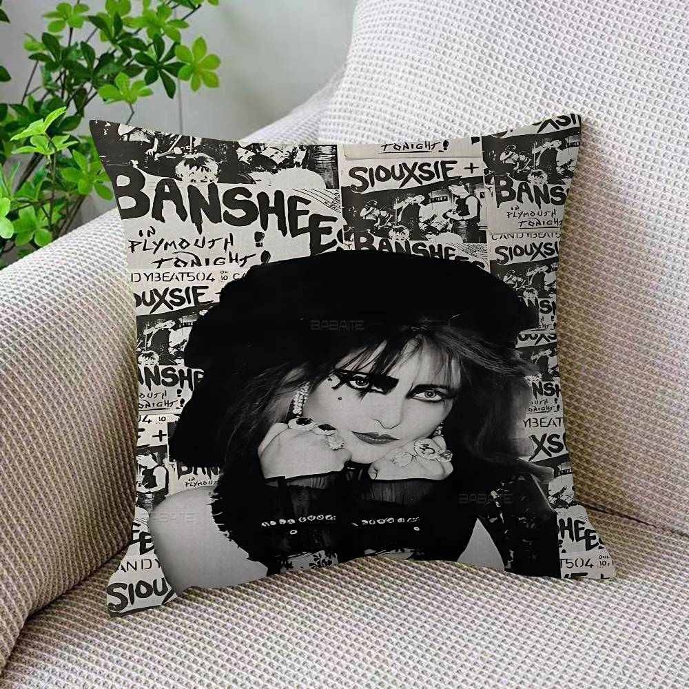 S-Siouxsie And The B-Banshees Cushion Cover Pillowcase Upholstery Sofa Throw Pillow Home Decor Pillowcas