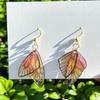 Shiny Dangle Earrings Ear Hook Gradient Earrings Zen Wing Butterfly Wings Earrings  Girl
