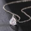 CAOSHI Classic Cubic Zirconia Pendant Necklace for Women Gold Color/Silver Color Minimalist Accessories Wedding Party Jewelry