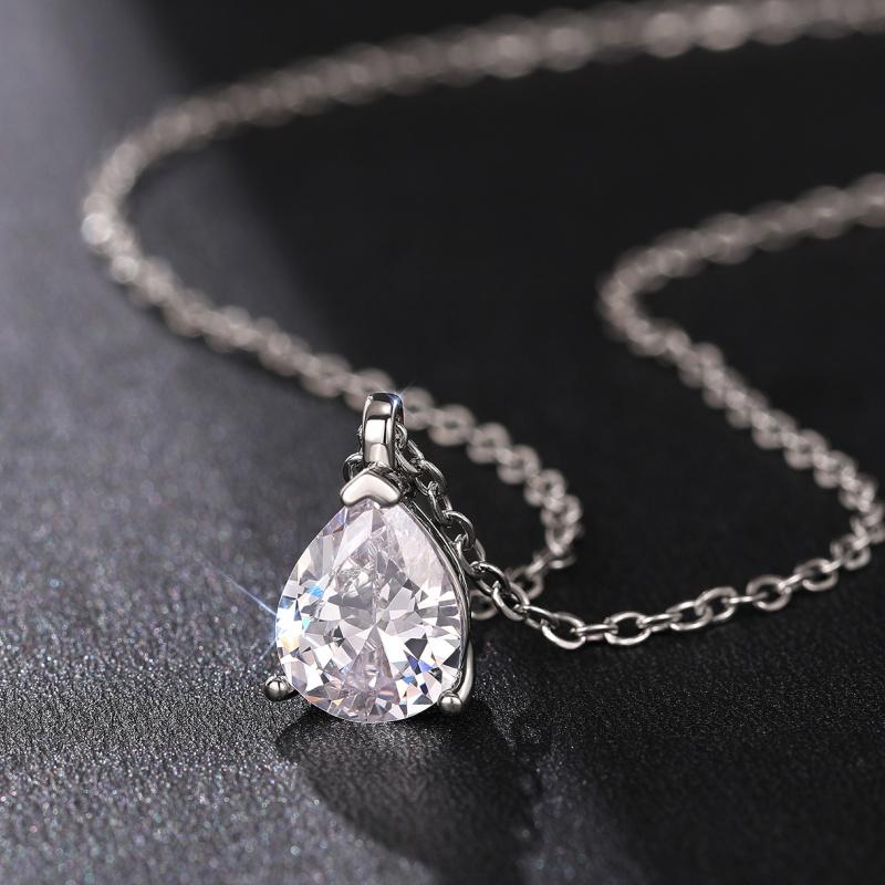 

CAOSHI Classic Cubic Zirconia Pendant Necklace for Women Gold Color/Silver Color Minimalist Accessories Wedding Party Jewelry 45CM