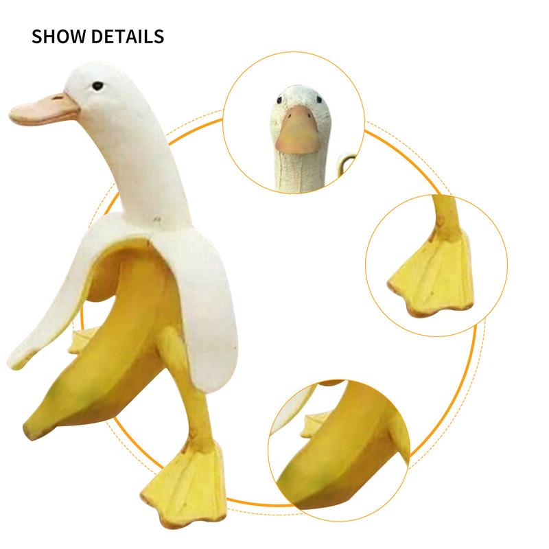 Banana Duck Sochy Dvůr zahradní Dekor Kreativní zahradní dekorace Vintage Ornament Domácí Sochy Příslušenství