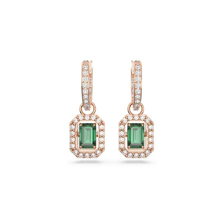 Swarovski Una Millennium Pendant Zirconia Earrings Unisex earrings Rose-Gold 5650068 Box (Random Color)