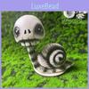 Cute Cartoon Skull Snail Sculpture Halloween Decoration Made Of Durable Resin Material