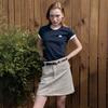 Elssibeui Cotton Mini Skirt_Light Beige