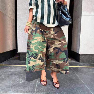 Women's High Waisted Camouflage Wide Leg Pants