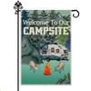 Welcome To Our Campsite Cute Garden Ag, 12 X 18 Inch Double Sided Holiday Y... KKL AAL  WZZ