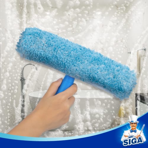 MR.SIGA Professional Window Cleaning Set - Window Cleaning Squeegee & Microfiber Window Washer, 25cm