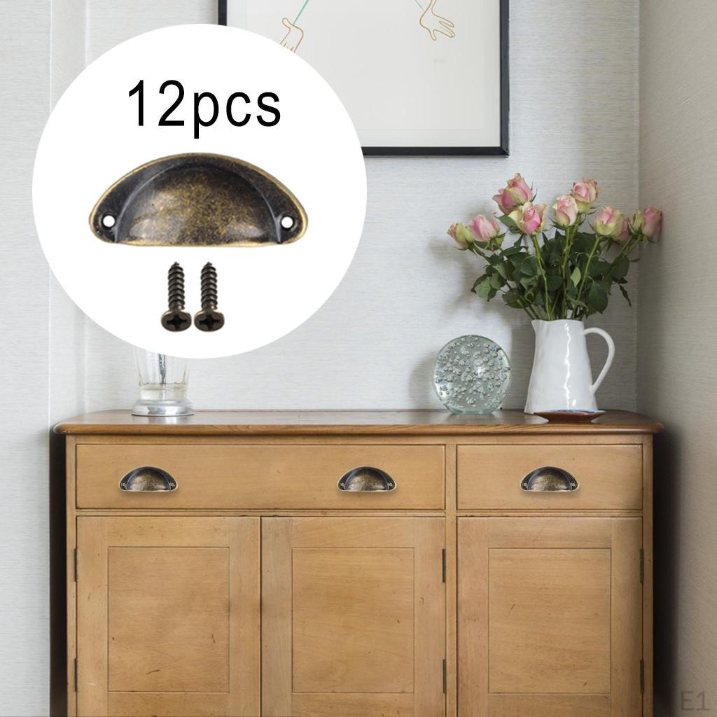 12 Flat Drawer Pulls for Cabinets, Cups, Kitchen Hardware, Cabinet Handles,