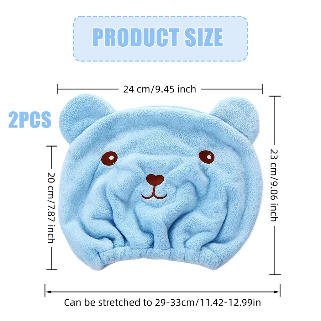 Fast Absorbent Dry Hair Cap Thick Corals Fleece Hair Towel Gentle On Hair Post Shower Swimming Use Head Cover Protections