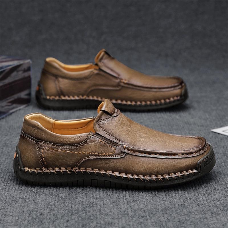 New Handmade Casual Leather Men Flat Business Shoes Casual Comfy Handmade Designer Loafers Fashion Outdoor Walking Shoes