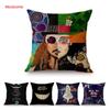 18" Alice In Wonderland Mad Hatter Cheshire Cat Children Fairy Tale Home Decoration Throw Pillow Case Cotton Linen Cushion Cover