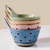 Ceramic Berry Bowls Ceramic Colander with Handles Fruit Berry Colander Filter Bowl Kitchen Artifact Drain Basket6
