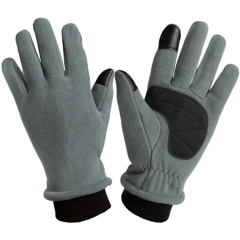 Winter Warm Gloves for Women Double Layer Fleece Coldproof Gloves for Winter Outdoor Electric Bike Riding Gloves for Men