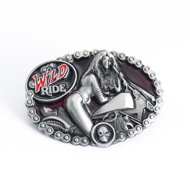 Lotte Junsen Skull Zinc Alloy Motorcycle Girl Belt with Smooth Buckle со скидкой