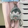 Pinguino Cartoon Goth Harajuku Zaino Donna carina Jk Girl Ita Borsa Borsa per bambole Borsa antidolore Action Figure Peluche Mini Borsa da scuola piccola