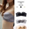 Nude Strapless Bra with Front Closure and Seamless Supportive Design