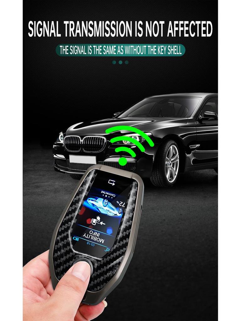 BMW 7 Series LCD Key Metal Case, X5 Remote Bag, Protective Touchscreen Case for 6GT