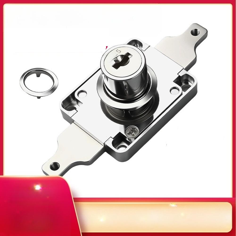Zinc Alloy Cabinet Floor Lock with Tamper Resistant Design Foldable Copper Key for Wardrobe For file Cabinet Storage Cabinet Use
